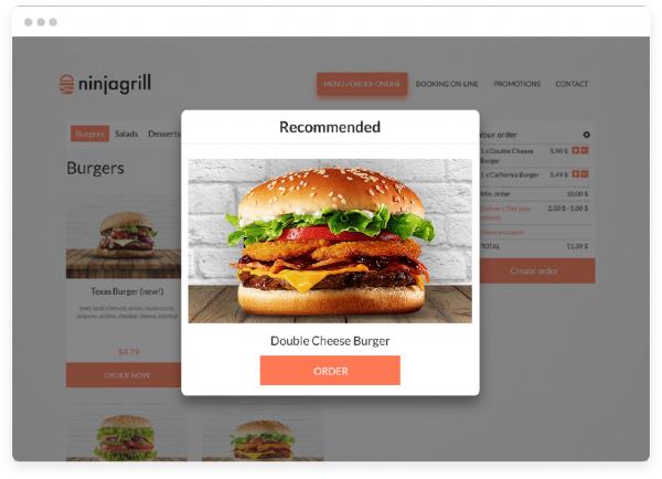 Restaurant Up Sell and Cross Sell Offers