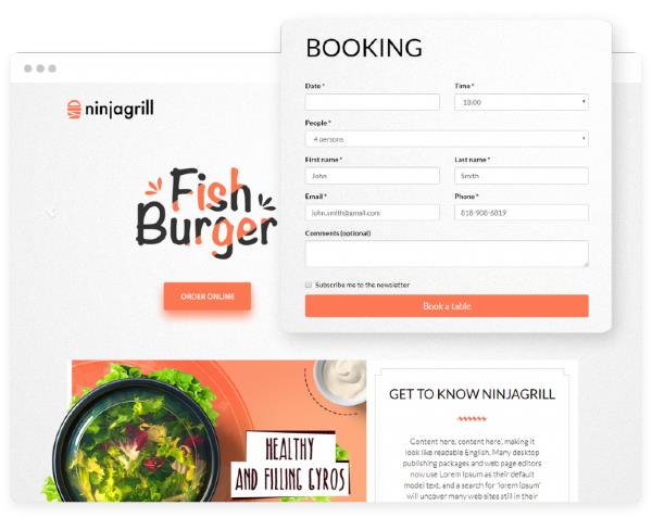 Restaurant Table Booking System Website Integration